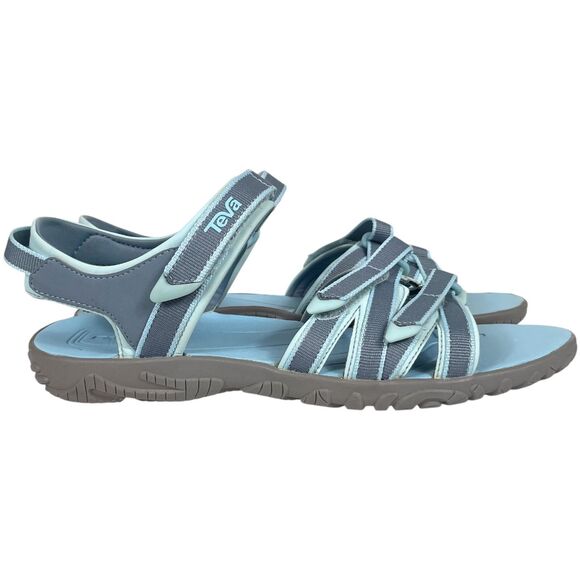 TEVA Tirra Sandals Size 7Y Youth 7 Alaskan Blue Gray Strappy Hiking Adventure - Picture 16 of 16